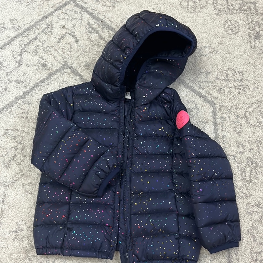 Baby Gap light puffer zip up jacket, girls 3T